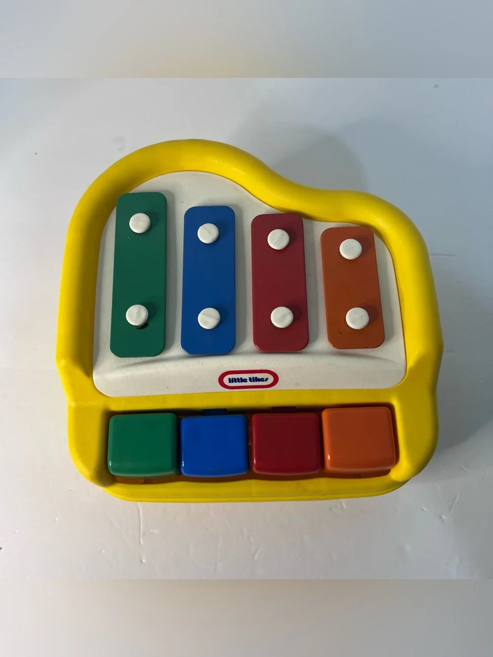 LITTLE TIKES Piano Xylophone Tap a Tune Yellow Toddler Musical BABY Toy VINTAGE